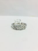 0.52ct diamond trilogy style ring set in 9ct gold.