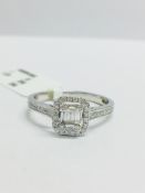 9CT White gold diamond Fancy ring