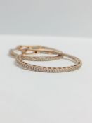 18CT Rose gold Diamond Hoop Earrings modern style