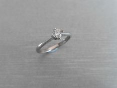 0.25ct diamond solitaire ring set in 18ct gold. Brilliant cut diamond