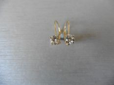 0.80ct diamond hinged style earrings each set with a brilliant cut diamond