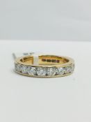 18ct yellow gold diamond Channel set eternity ring
