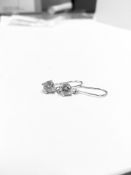 1.00ct diamond drop style solitaire earrings each set with a brilliant cut diamond