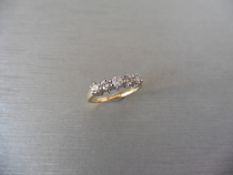 0.50ct Diamond five stone ring set with five brilliant cut diamonds.