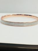 9CT ROSEGOLD GOLD LADIES' HINGED BANGLE