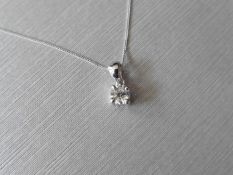 0.30ct diamond solitaire pendant set in 18ct gold. 4 claw setting