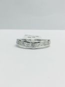 9ct white Gold wishbone diamond ring