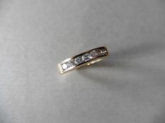 0.35ct 9ct yellow gold diamond eternity style ring set with small brilliant cut diamonds