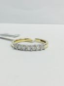 9K White/yellow Gold diamond band ring