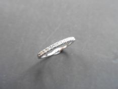 0.13ct diamond eternity ring set in 14ct white gold size L. I colour