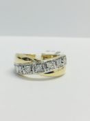 9ct gold CRossover dress ring