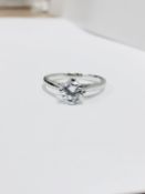 0.50ct diamond solitaire ring. Enhanced brilliant cut diamond