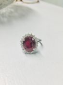 18ct Ruby Diaknd. Luster Ring