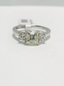 Platinum Diamond Three stone Ring 1.50ct