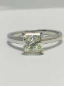 1ct Platinum Diamond Solitaire Ring