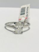 1ct Oval Diamond Solitaire Platinum Ring