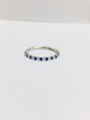 18Ct White Gold Sapphire Diamond Eternity Ring,