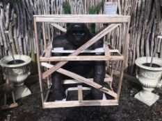 CRATED LIFESIZE GORILLA