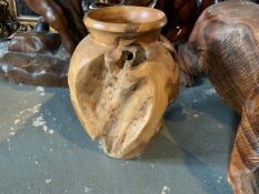 NEW HEAVY WOOD DRIFTWOOD VASE