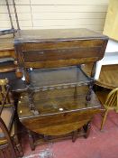 Gate leg drop leaf table and a Priory style drop leaf trolley