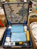 Brexton vintage picnic case with contents