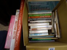 Box of books and magazines