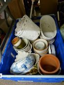 Quantity of pottery planters etc