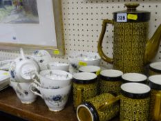 Argyle bone china part teaset, a mid Century pottery part coffee set etc