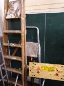 Black & Decker Workmate, wooden stepladder and a metal stepladder