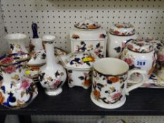 Collection of Masons Mandalay pottery table and cabinet ware