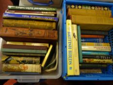 Two plastic crates of vintage and other books