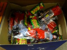 Box of packaged Welsh Lady dolls