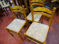 Parcel of three modern kitchen chairs