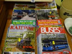 Collection of Steam World, Railway & Buses transport magazines