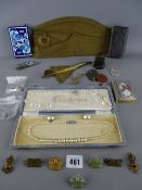 Cap, dog tags and 'Key of Heaven' prayer book formerly belong to Sapper J H Nicholson, 2197840 of