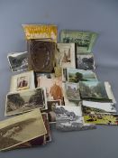 Collection of vintage postcards and family photographs, Victorian, Edwardian periods etc
