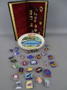 Butlin's badges, a collection, 1950s and 60s dates, with others, a cased set of Butlin's Loyalty