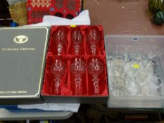 Set of six Bohemia boxed crystal glasses and a further quantity of drinking glassware