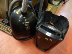 Fellowes office paper shredder and a Bosch Formula cylinder vacuum cleaner E/T