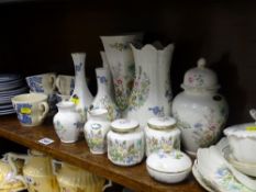 Collection of Aynsley 'Wild Tudor' ornamental ware and vases with a quantity of Willow pattern