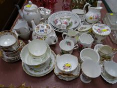 Good selection of mainly floral decorated china and teaware
