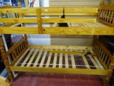 Pine framed bunk bed