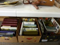 Three boxes of books