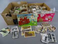 Large collection of vintage cigarette and other collector's cards