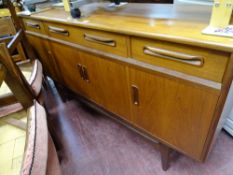 G-Plan sideboard with four drawers over four base cupboards