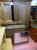 Large single door wardrobe with base drawer and a dressing table with mirror