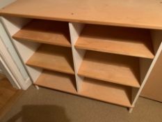 Modern two tone multi-shelf bookcase