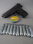 Sig Saur P226 0.177 calibre pistol, semi-automatic CO2 powered with a tin of approx 500 pellets, ten