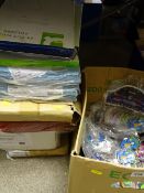 Boxed quantity of office folders etc with a boxed quantity of funky key chain packs