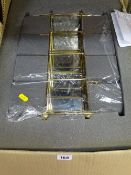 New in box brass and glass display vitrine
